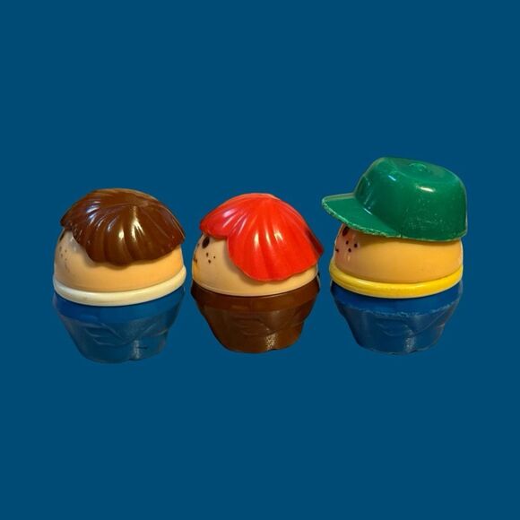 Vintage 80s Little Tikes Toddle Tots Man Green Hat Red Hair Figure BIN AL - Picture 3 of 5